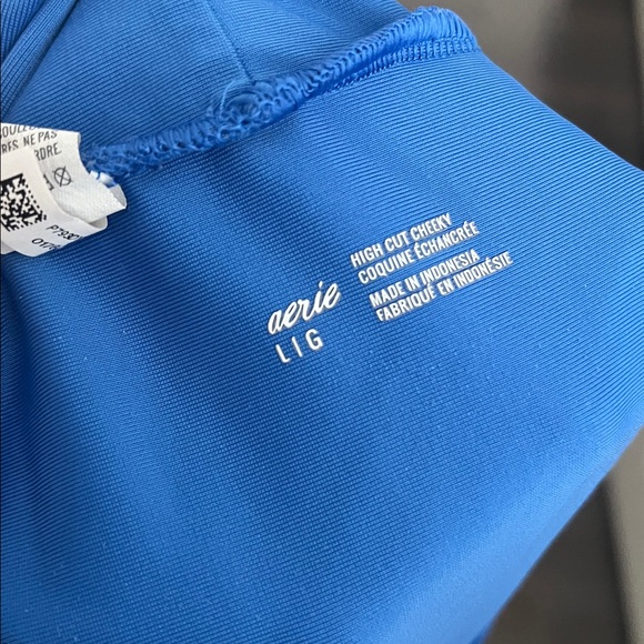 Aerie Cheeky Blue High-Waisted Bikini Bottom - Picture 3 of 3